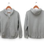 Sweat à capuche zippé – Gris clair unisexe